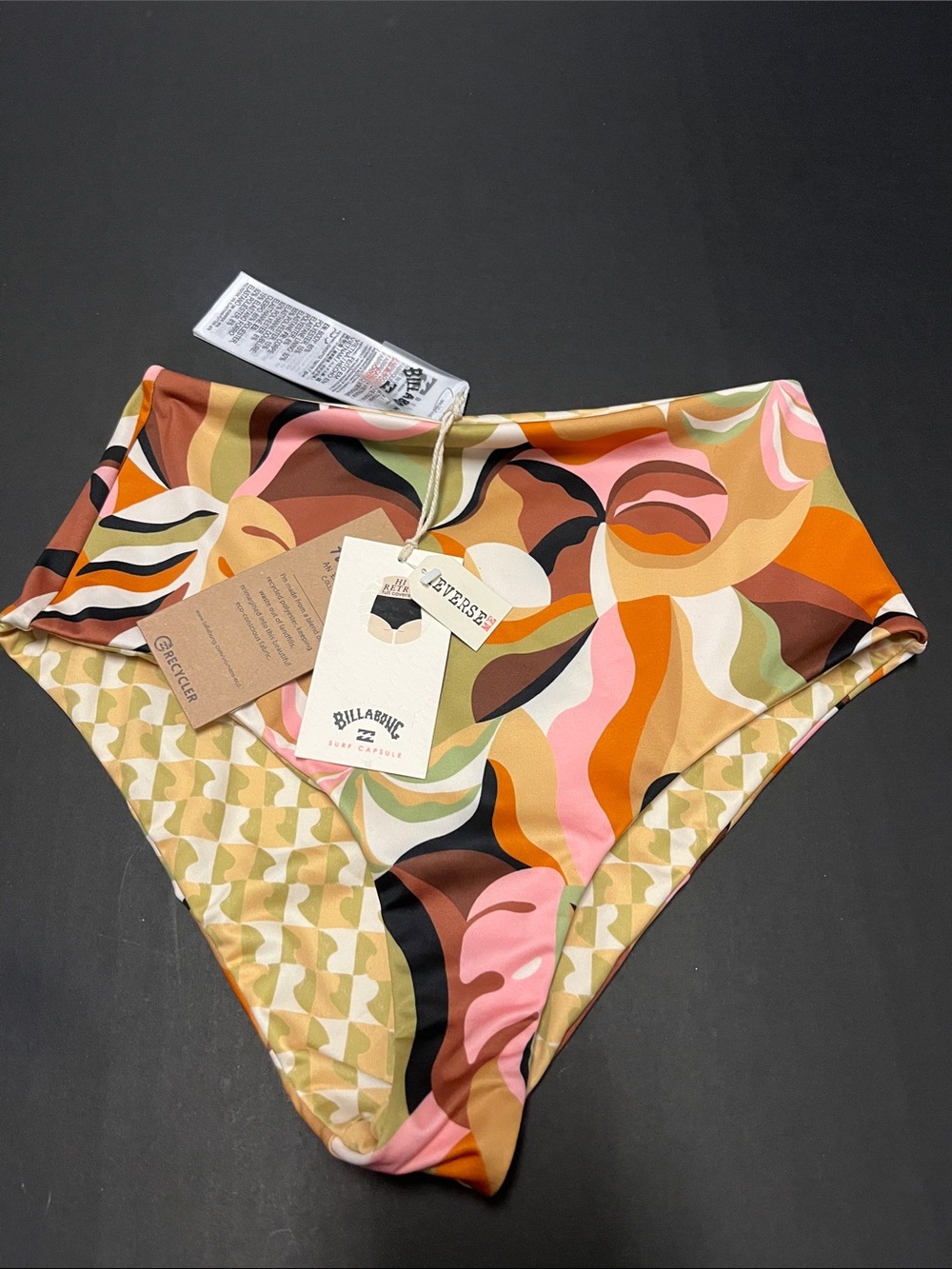 Billabong Hi Retro Full Coverage Bikini Bottoms Sz XS 6